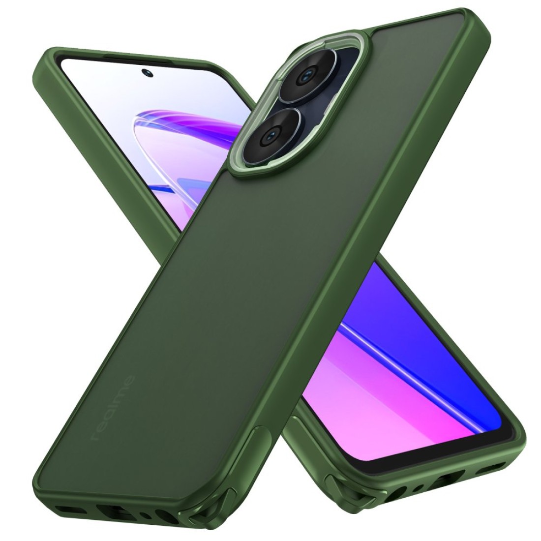 Realme C55 Kılıf Elegant Kapak - Yeşil