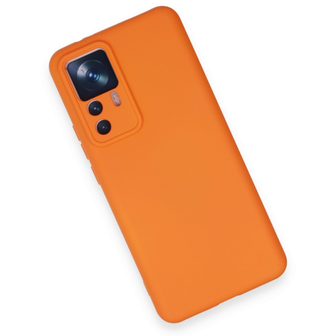 Xiaomi Mi 12T Pro Kılıf Nano içi Kadife Silikon - Turuncu Xiaomi Mi 12T Pro Kılıf Nano içi Kadife Silikon - Turuncu