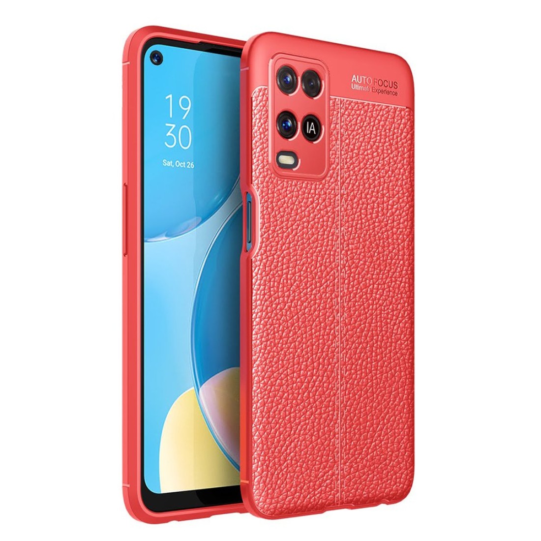  Oppo A54 4G Kılıf Auto Focus Kapak - Kırmızı