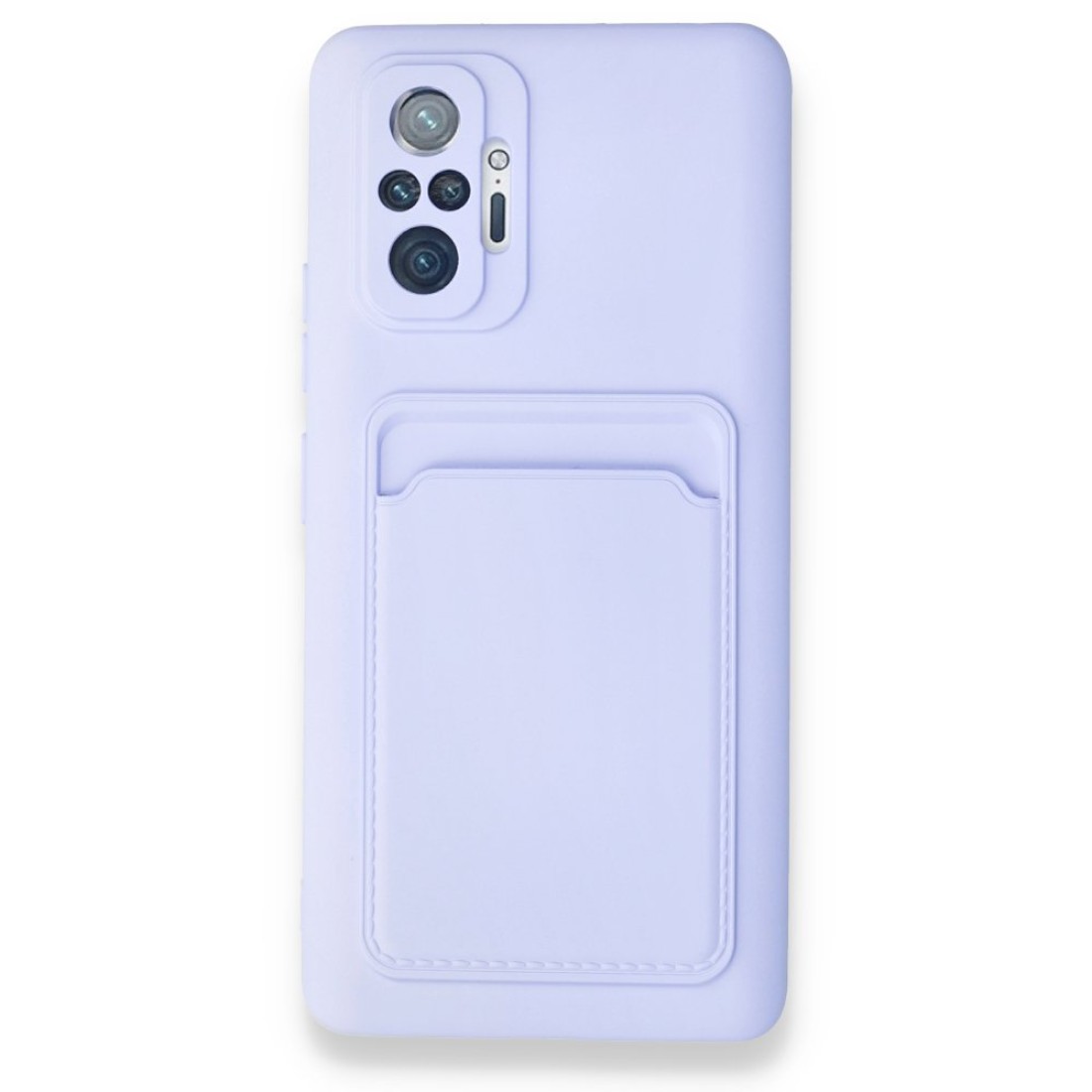  Xiaomi Redmi Note 10 Pro Kılıf Kelvin Kartvizitli Silikon - Lila