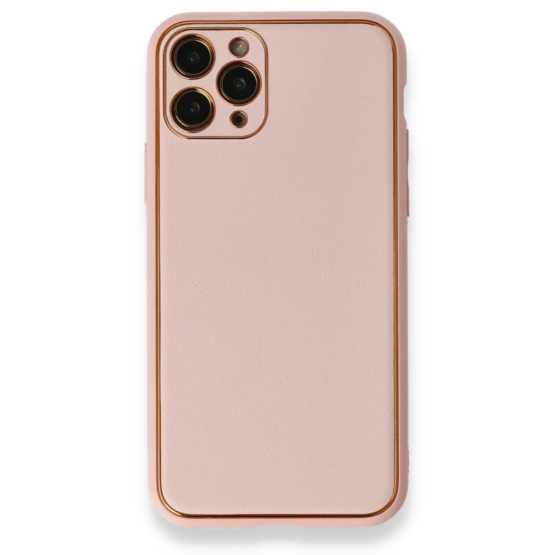  iPhone 11 Pro Kılıf Coco Deri Silikon Kapak - Pembe