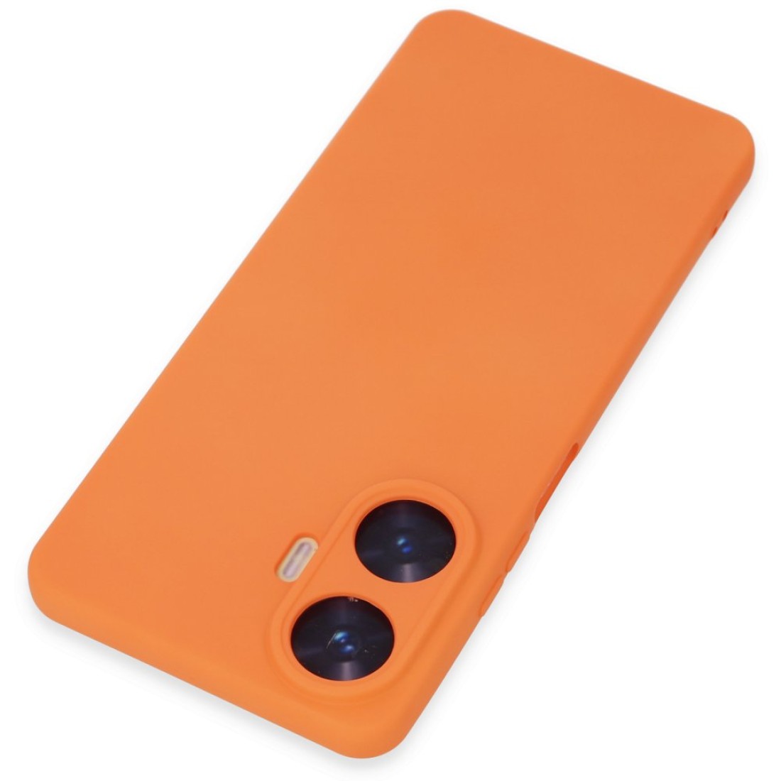  Realme C55 Kılıf Nano içi Kadife Silikon - Turuncu