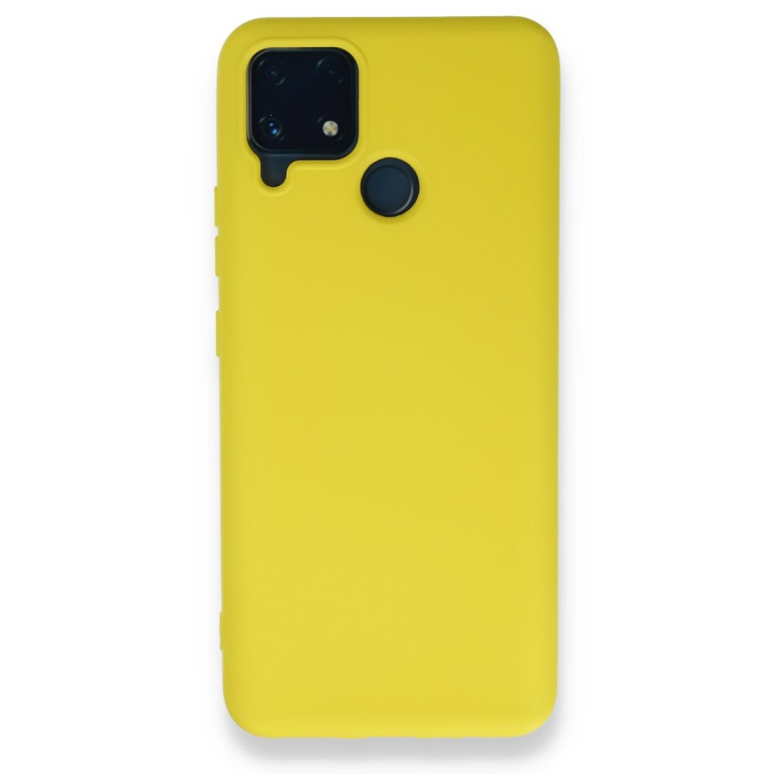  Realme C25 Kılıf Nano içi Kadife Silikon - Sarı