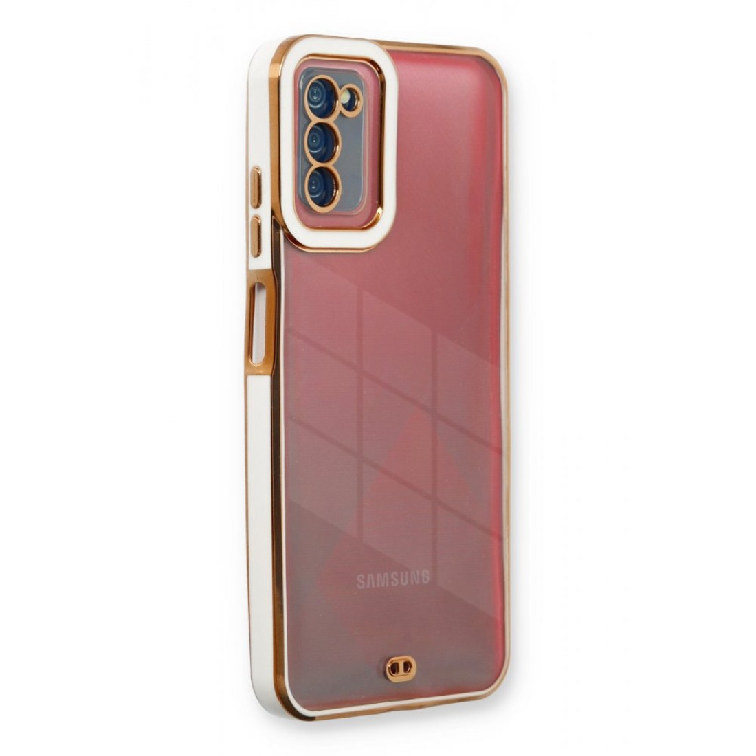  Samsung Galaxy A03S Kılıf Liva Lens Silikon - Beyaz
