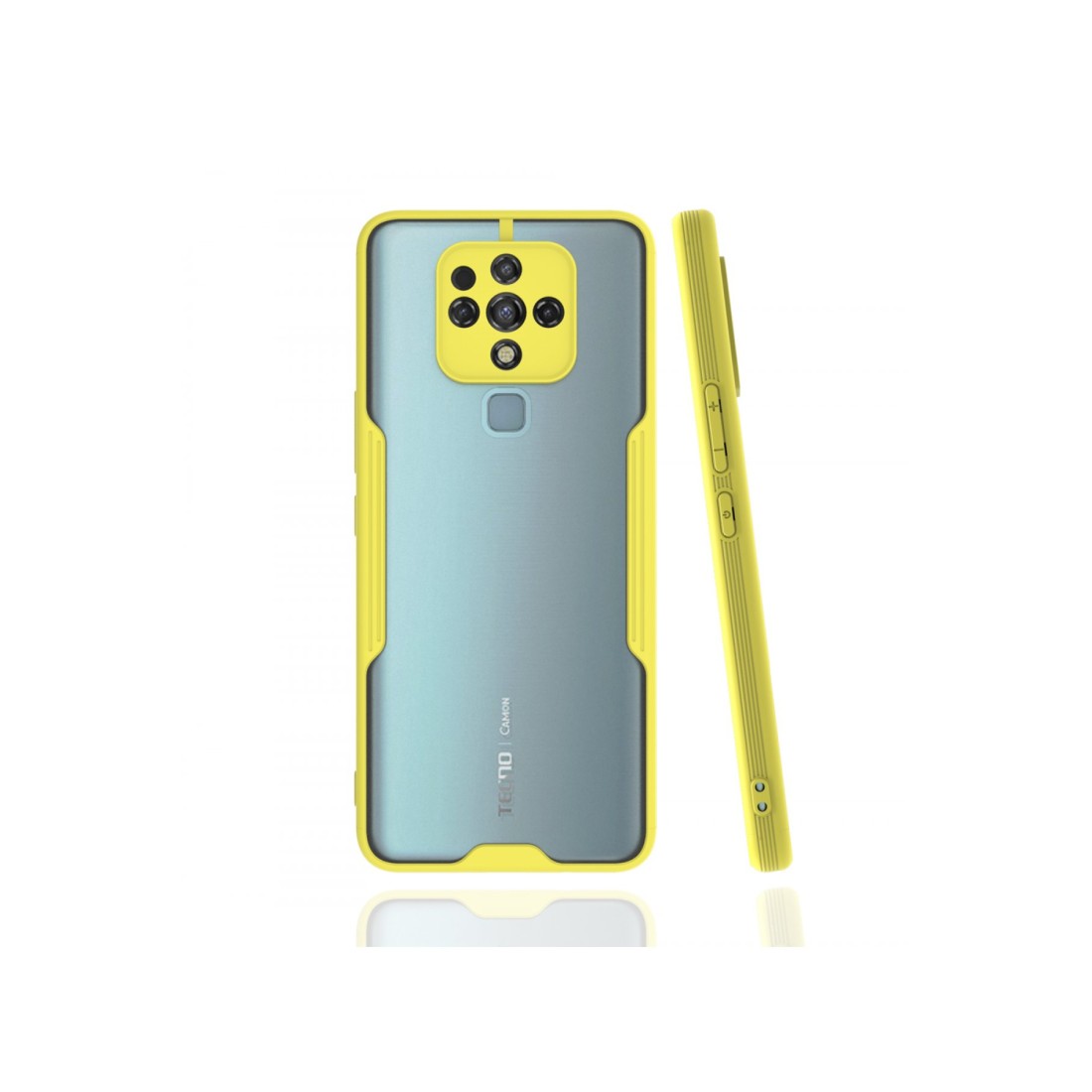  Tecno Camon 16 Kılıf Platin Silikon - Sarı