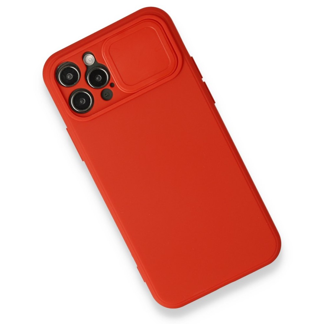  iPhone 12 Pro Kılıf Color Lens Silikon - Kırmızı