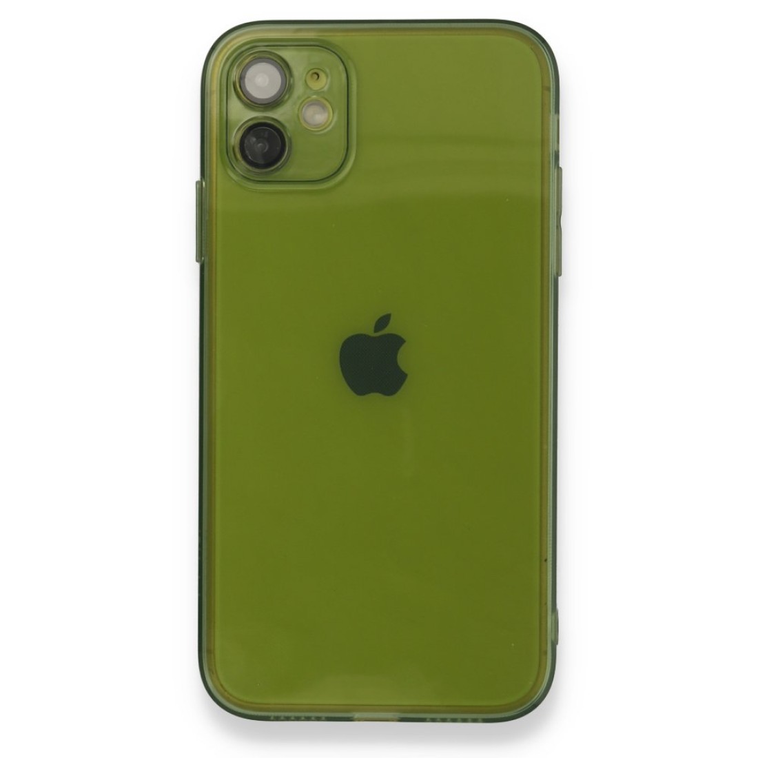  iPhone 12 Kılıf Fly Lens Silikon - Yeşil