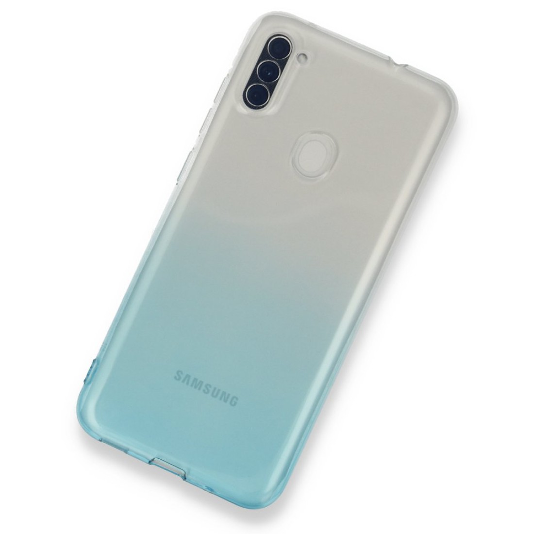 Samsung Galaxy M11 Kılıf Lüx Çift Renkli Silikon - Turkuaz Samsung Galaxy M11 Kılıf Lüx Çift Renkli Silikon - Turkuaz