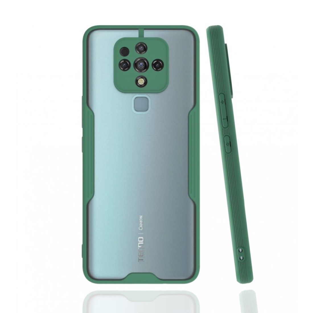  Tecno Camon 16 Kılıf Platin Silikon - Yeşil