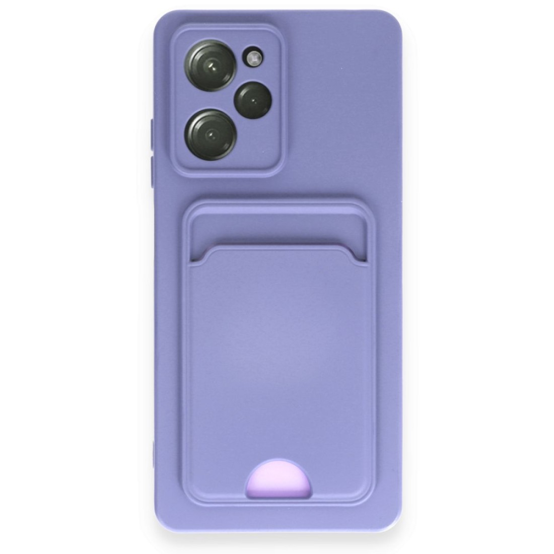 Xiaomi Poco X5 Pro 5G Kılıf Kelvin Kartvizitli Silikon - Lila