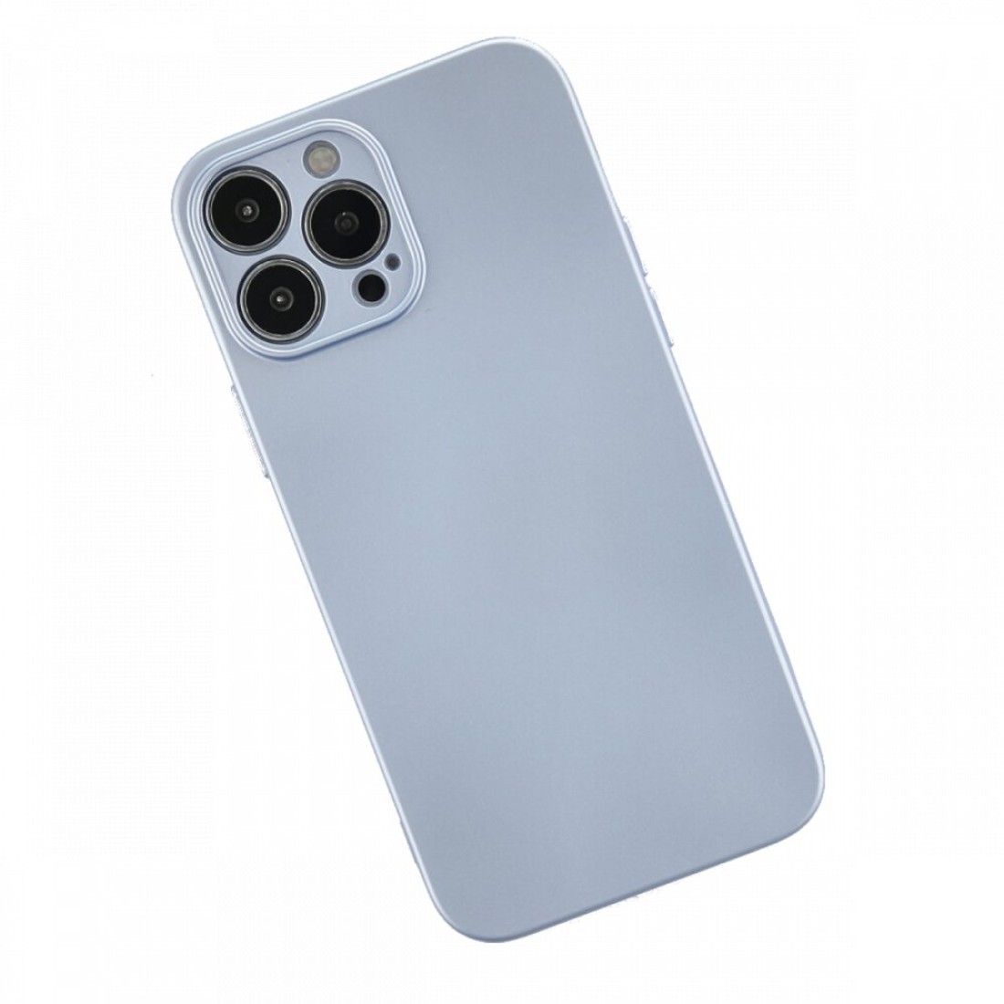  iPhone 13 Pro Max Kılıf Nano içi Kadife Silikon - Sky Blue