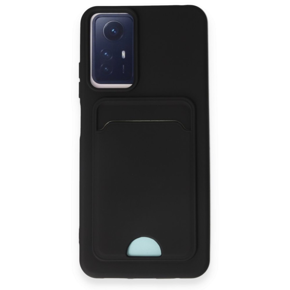  Xiaomi Redmi Note 12S Kılıf Kelvin Kartvizitli Silikon - Siyah