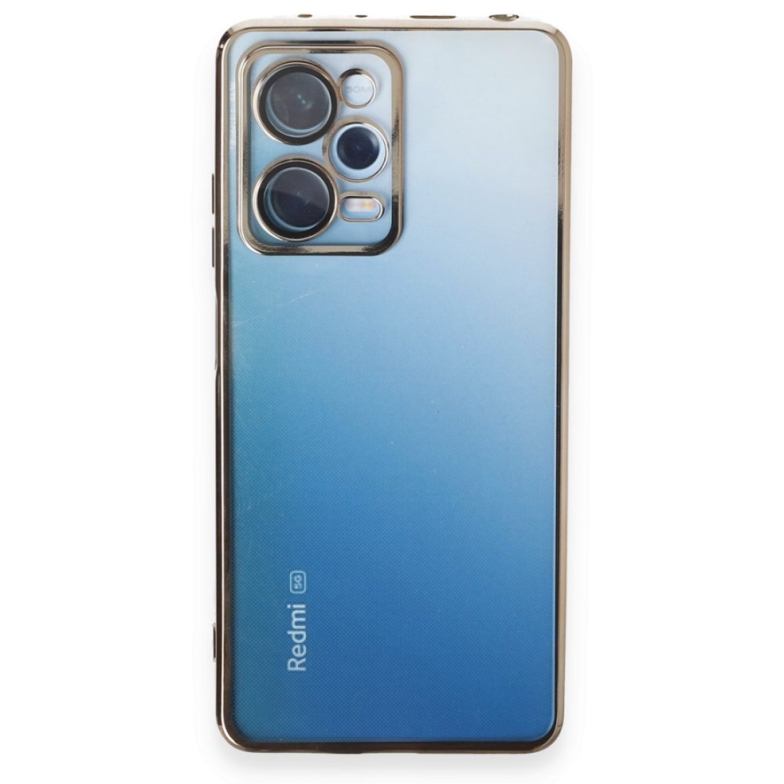  Xiaomi Redmi Note 12 Pro 5G Kılıf Razer Lensli Silikon - Gold
