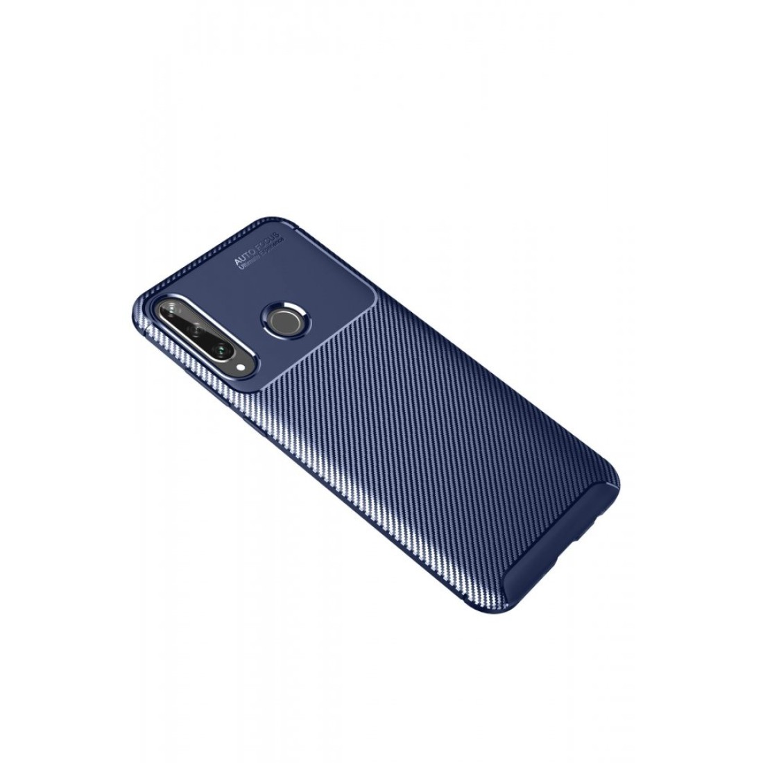 Huawei Y6P Kılıf Auto Focus Karbon Kapak - Lacivert Huawei Y6P Kılıf Auto Focus Karbon Kapak - Lacivert