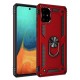 Samsung Galaxy A71 Kılıf Sofya Yüzüklü Silikon Kapak - Kırmızı