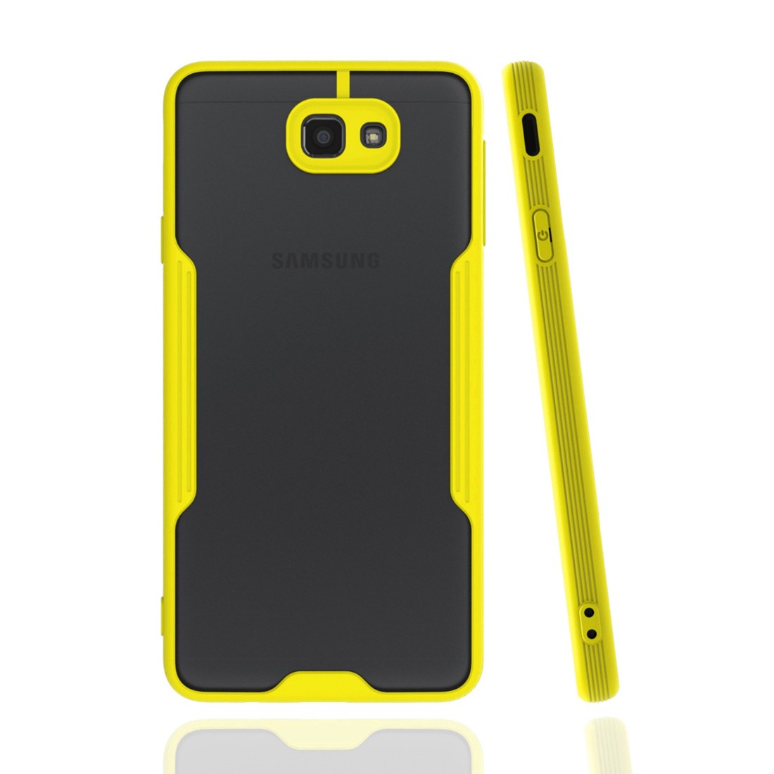  Samsung Galaxy J7 Prime Kılıf Platin Silikon - Sarı