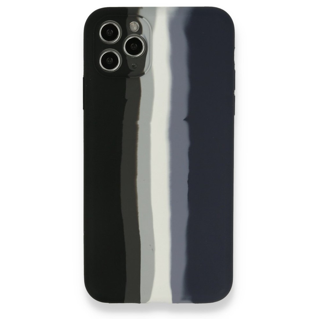  iPhone 11 Pro Kılıf Ebruli Lansman Silikon - Siyah-Lacivert