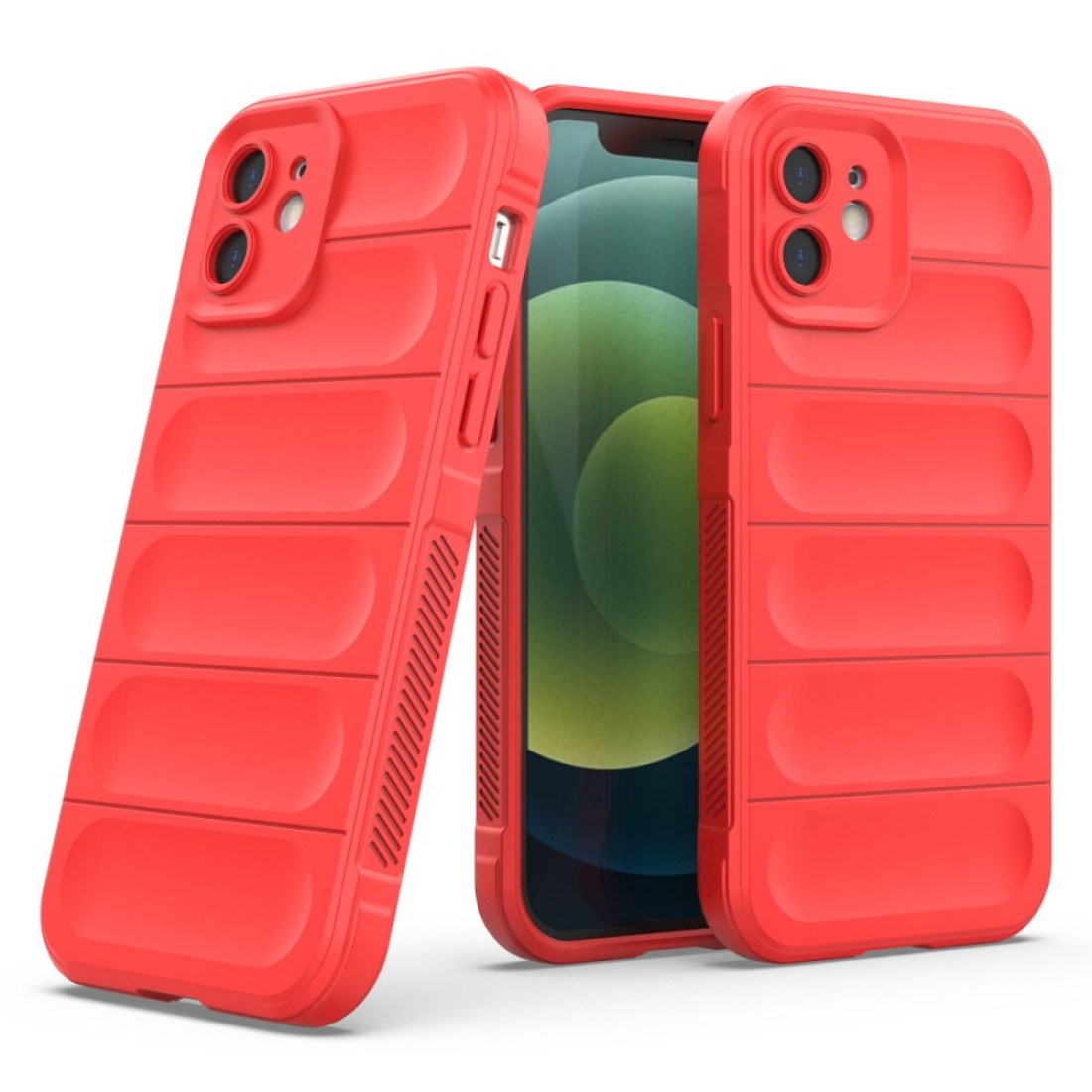  iPhone 12 Kılıf Optimum Silikon - Kırmızı