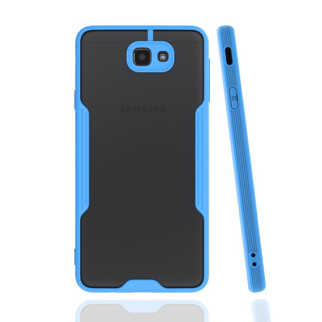  Samsung Galaxy J7 Prime Kılıf Platin Silikon - Mavi