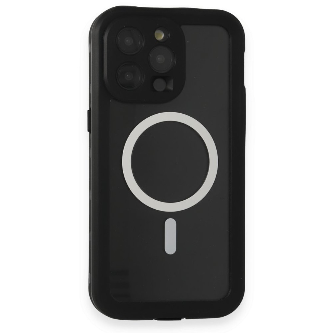  iPhone 15 Pro Max Kılıf Red Pepper Magneticsafe Su Geçirmez Kılıf - Siyah-Gri