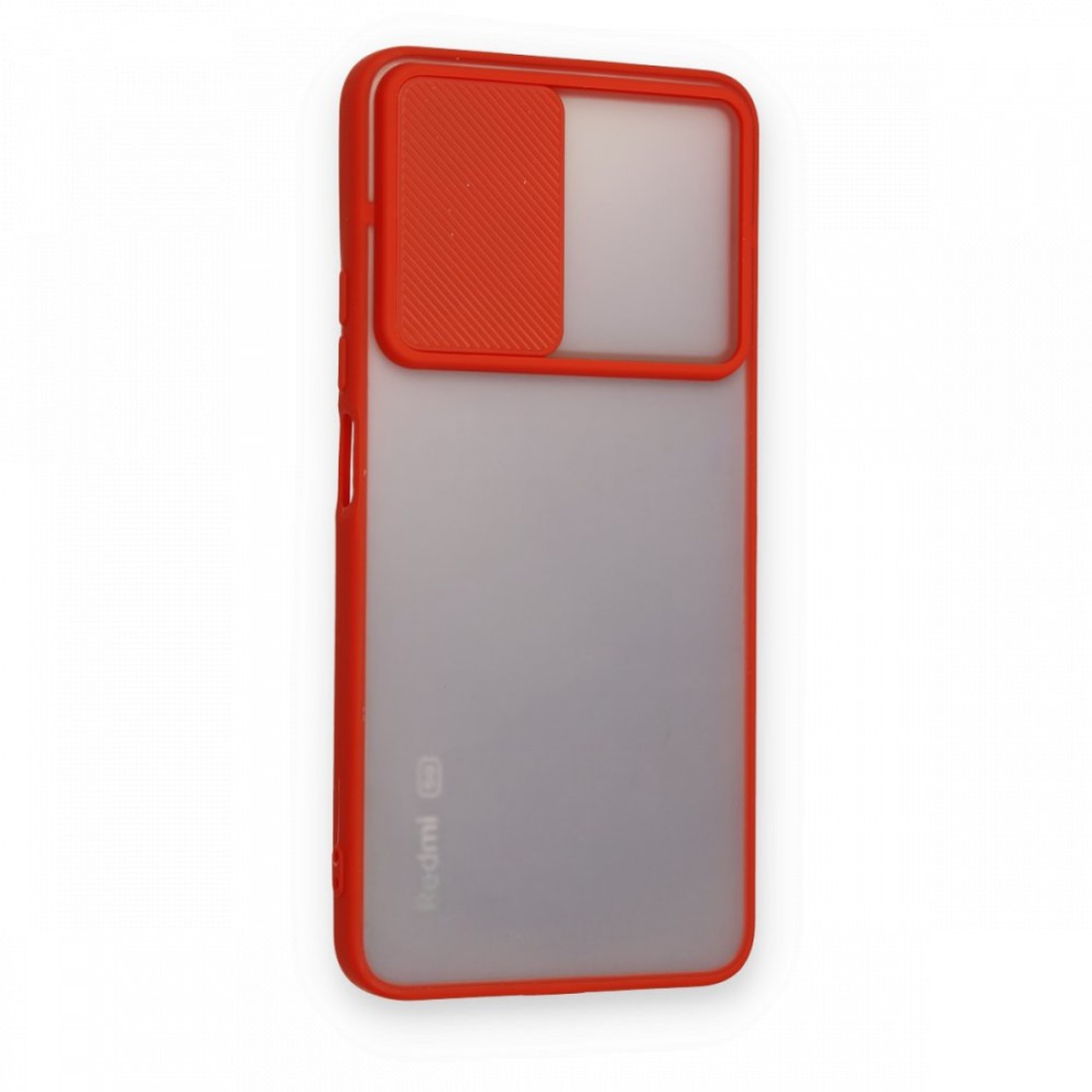  Xiaomi Redmi Note 11T Kılıf Palm Buzlu Kamera Sürgülü Silikon - Kırmızı