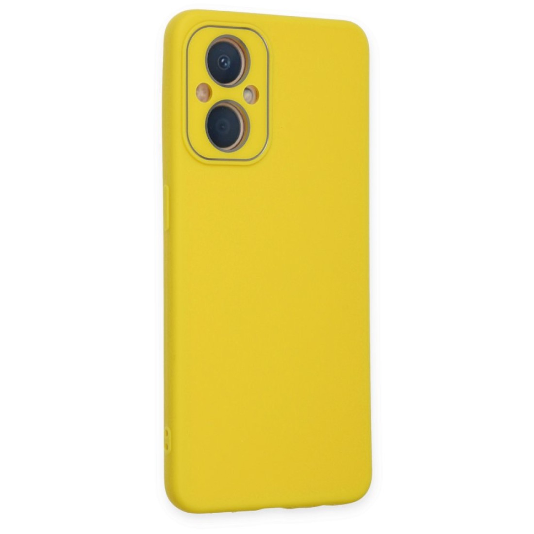 Oppo Reno 8 Lite Kılıf Lansman Glass Kapak - Sarı Oppo Reno 8 Lite Kılıf Lansman Glass Kapak - Sarı