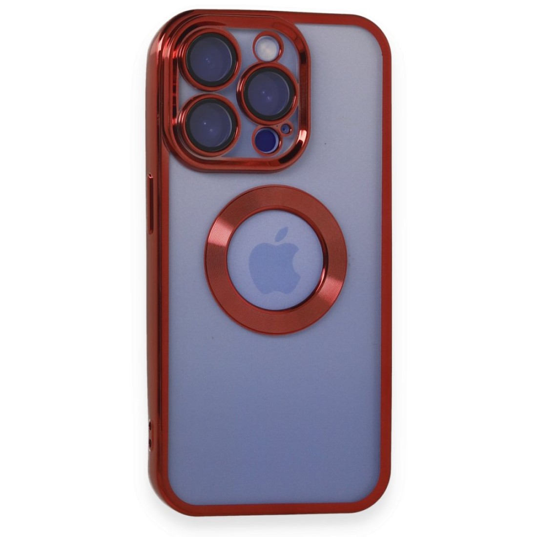  iPhone 15 Pro Max Kılıf Slot Silikon - Kırmızı
