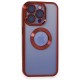  iPhone 15 Pro Max Kılıf Slot Silikon - Kırmızı