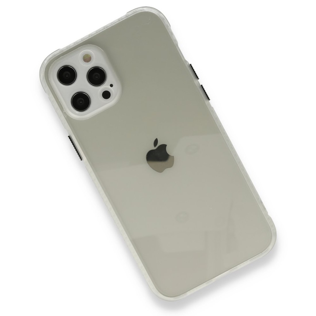  iPhone 12 Pro Kılıf Miami Şeffaf Silikon - Şeffaf