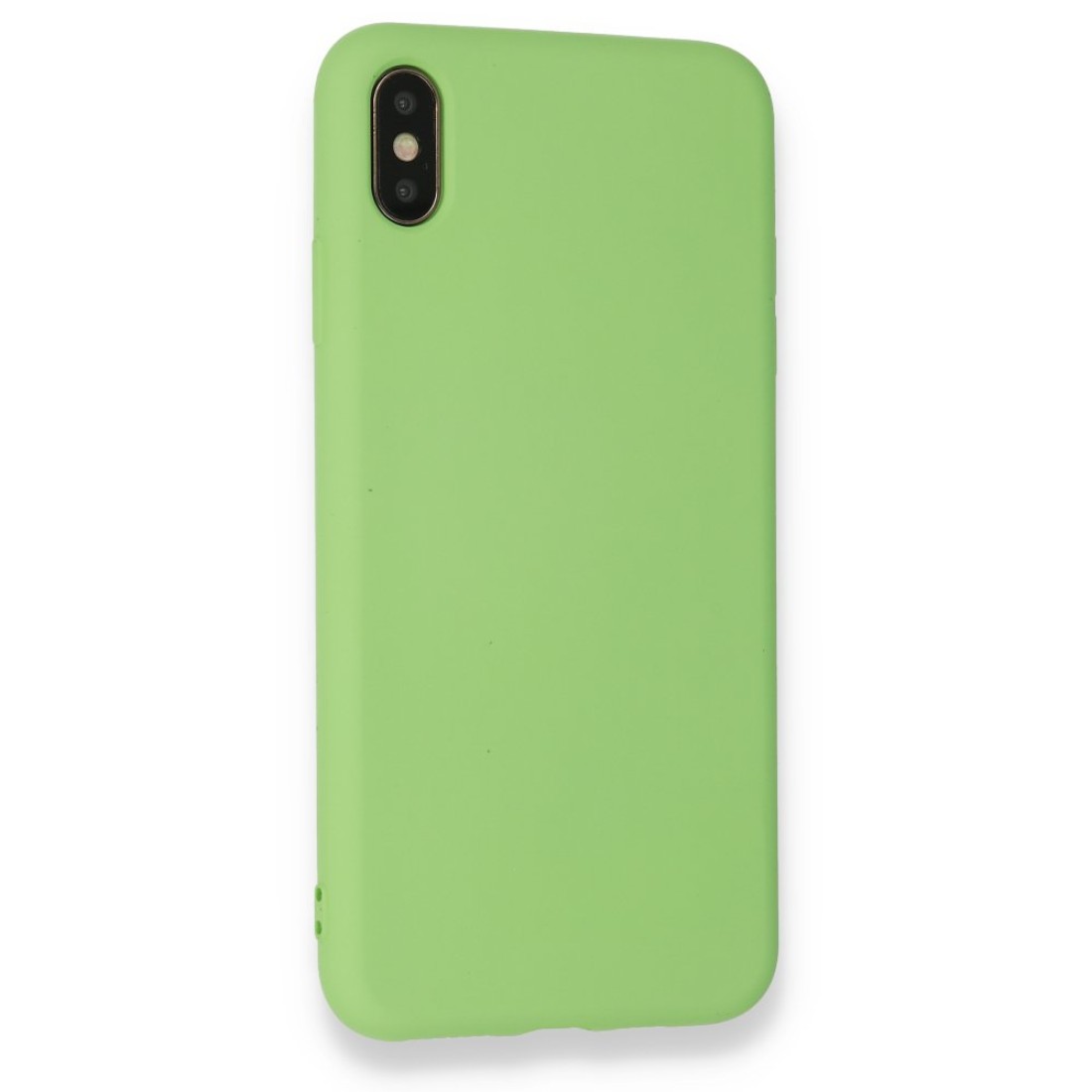  iPhone XS Max Kılıf Nano içi Kadife Silikon - Açık Yeşil