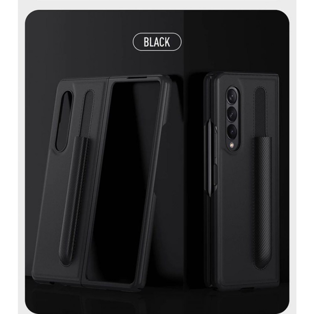 Samsung Galaxy Z Fold 3 Kılıf Fold Kapak - Siyah Samsung Galaxy Z Fold 3 Kılıf Fold Kapak - Siyah