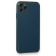 iPhone 11 Pro Kılıf Coco Deri Silikon Kapak - Mavi