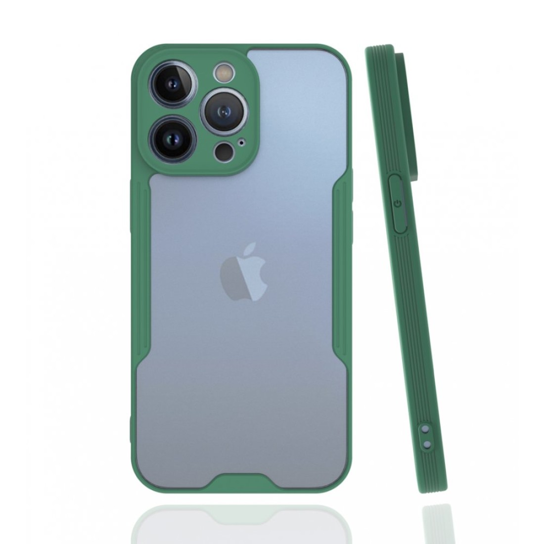  iPhone 13 Pro Max Kılıf Platin Silikon - Yeşil