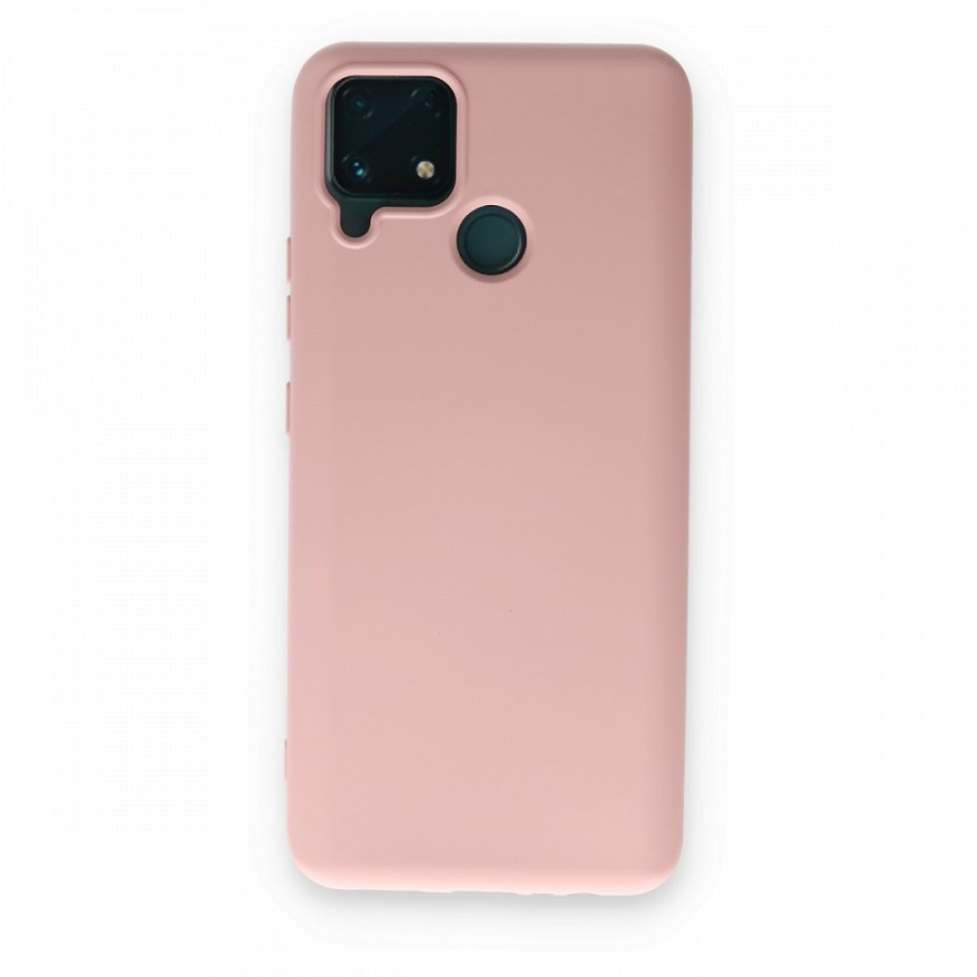 Realme C15 Kılıf Nano içi Kadife Silikon - Pudra