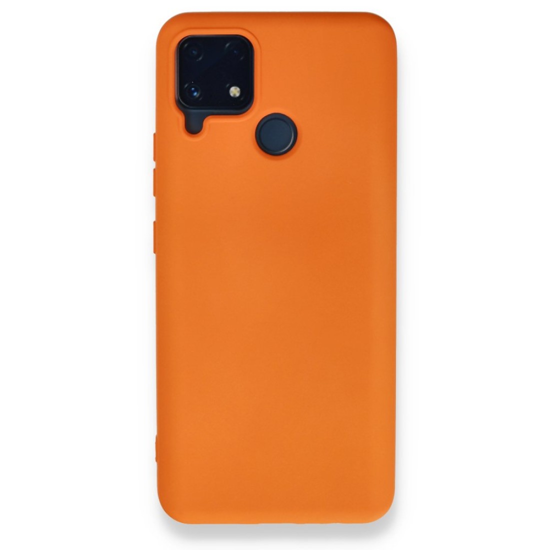  Realme C25 Kılıf Nano içi Kadife Silikon - Turuncu