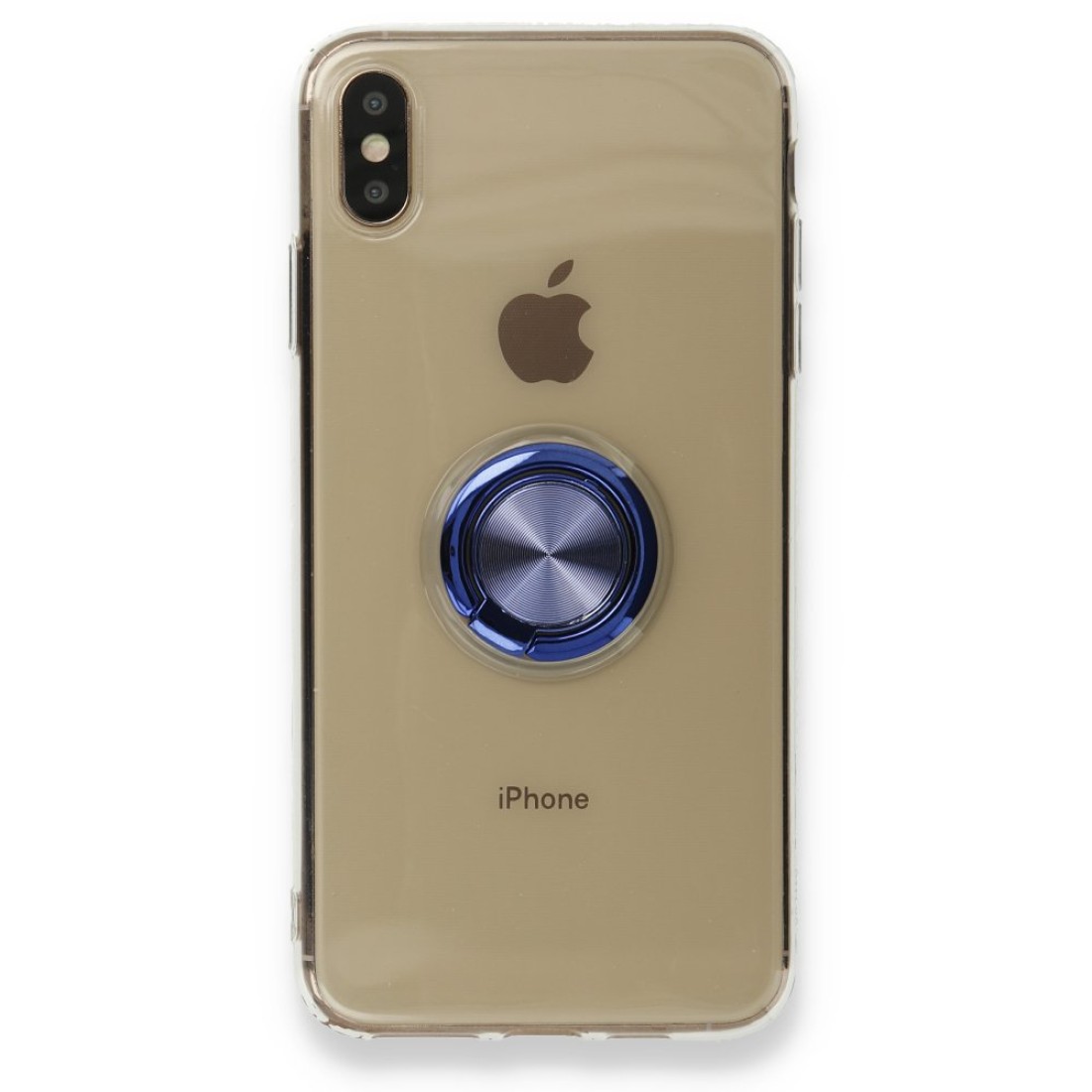  iPhone XS Max Kılıf Gros Yüzüklü Silikon - Mavi