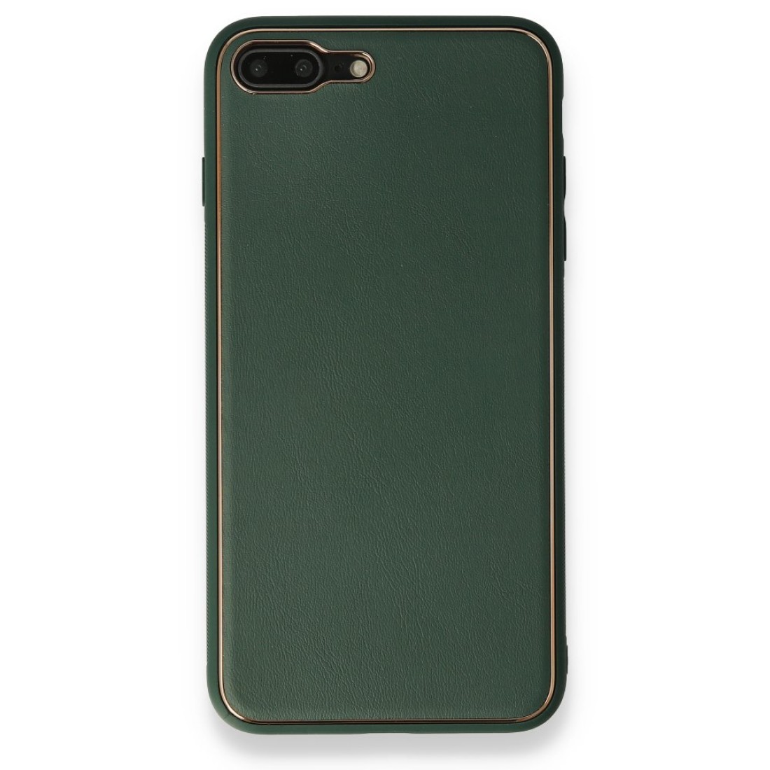  iPhone 7 Plus Kılıf Coco Deri Silikon Kapak - Yeşil