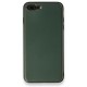 iPhone 7 Plus Kılıf Coco Deri Silikon Kapak - Yeşil iPhone 7 Plus Kılıf Coco Deri Silikon Kapak - Yeşil