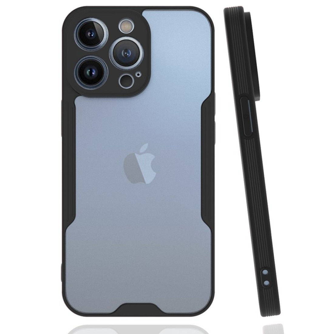  iPhone 14 Pro Kılıf Platin Silikon - Siyah