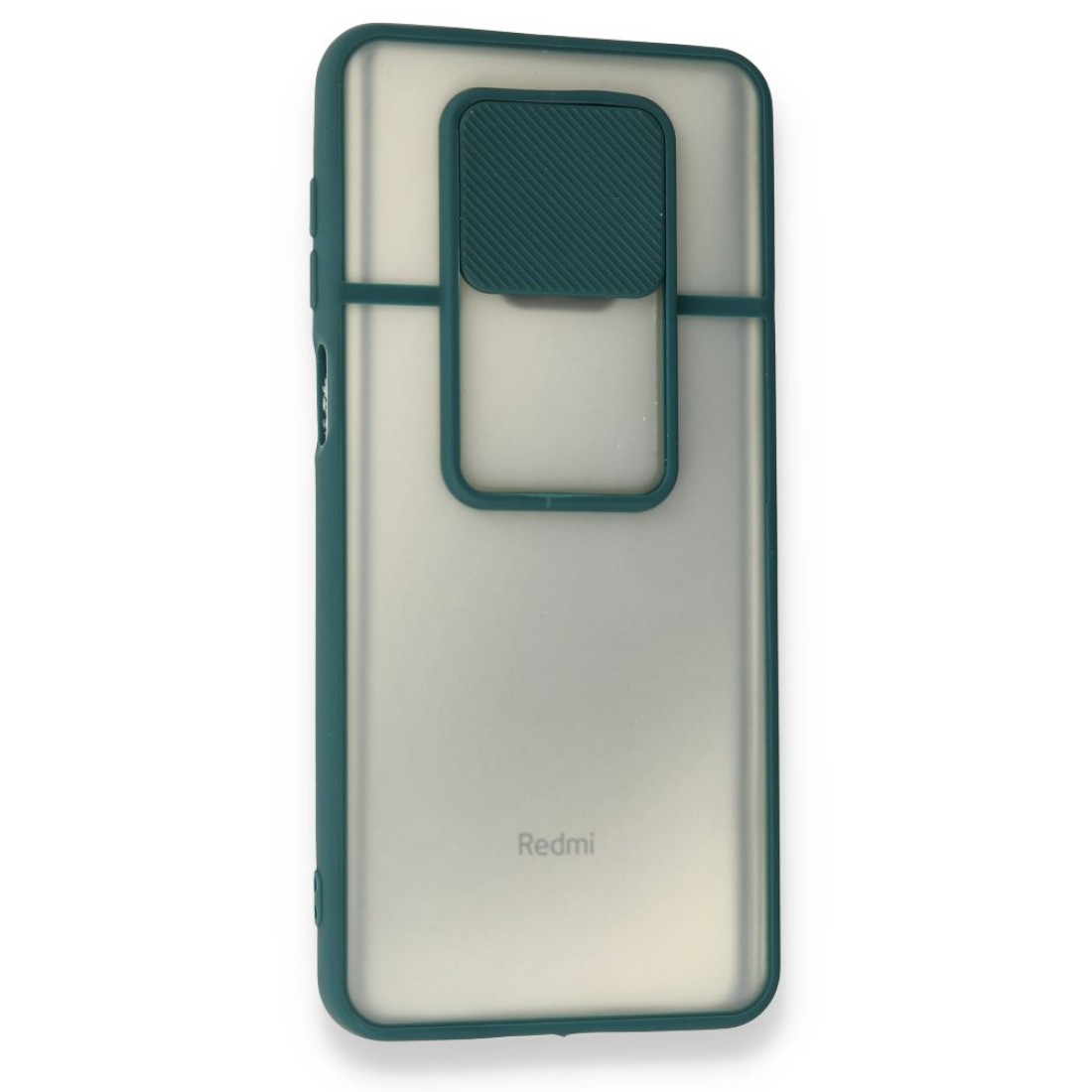 Xiaomi Redmi Note 9S Kılıf Palm Buzlu Kamera Sürgülü Silikon - Yeşil Xiaomi Redmi Note 9S Kılıf Palm Buzlu Kamera Sürgülü Silikon - Yeşil