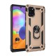 Samsung Galaxy A31 Kılıf Sofya Yüzüklü Silikon Kapak - Gold