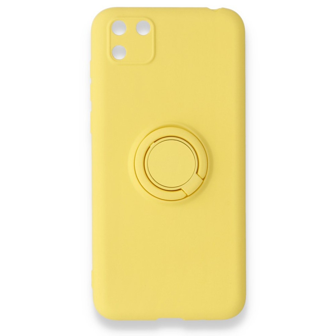  Huawei Y5P Kılıf Viktor Yüzüklü Silikon - Sarı