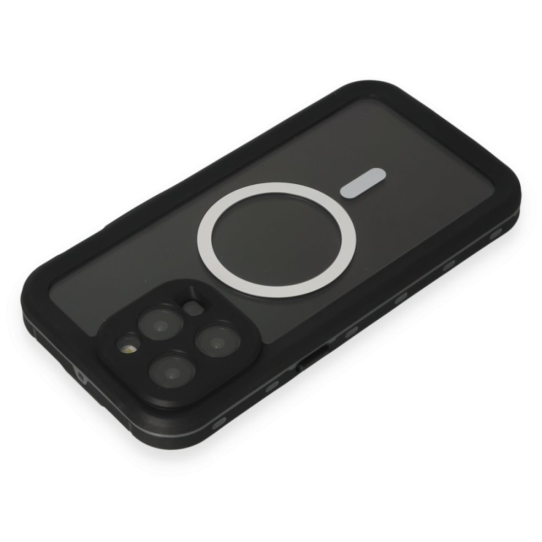 iPhone 15 Pro Max Kılıf Red Pepper Magneticsafe Su Geçirmez Kılıf - Siyah-Gri iPhone 15 Pro Max Kılıf Red Pepper Magneticsafe Su Geçirmez Kılıf - Siyah-Gri