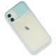 iPhone 12 Kılıf Palm Buzlu Kamera Sürgülü Silikon - Turkuaz iPhone 12 Kılıf Palm Buzlu Kamera Sürgülü Silikon - Turkuaz