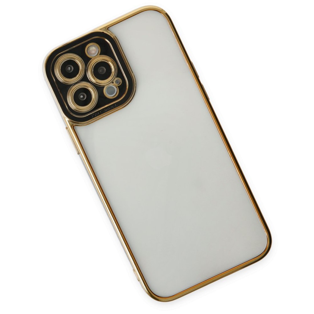  iPhone 14 Pro Max Kılıf Liva Lens Silikon - Siyah