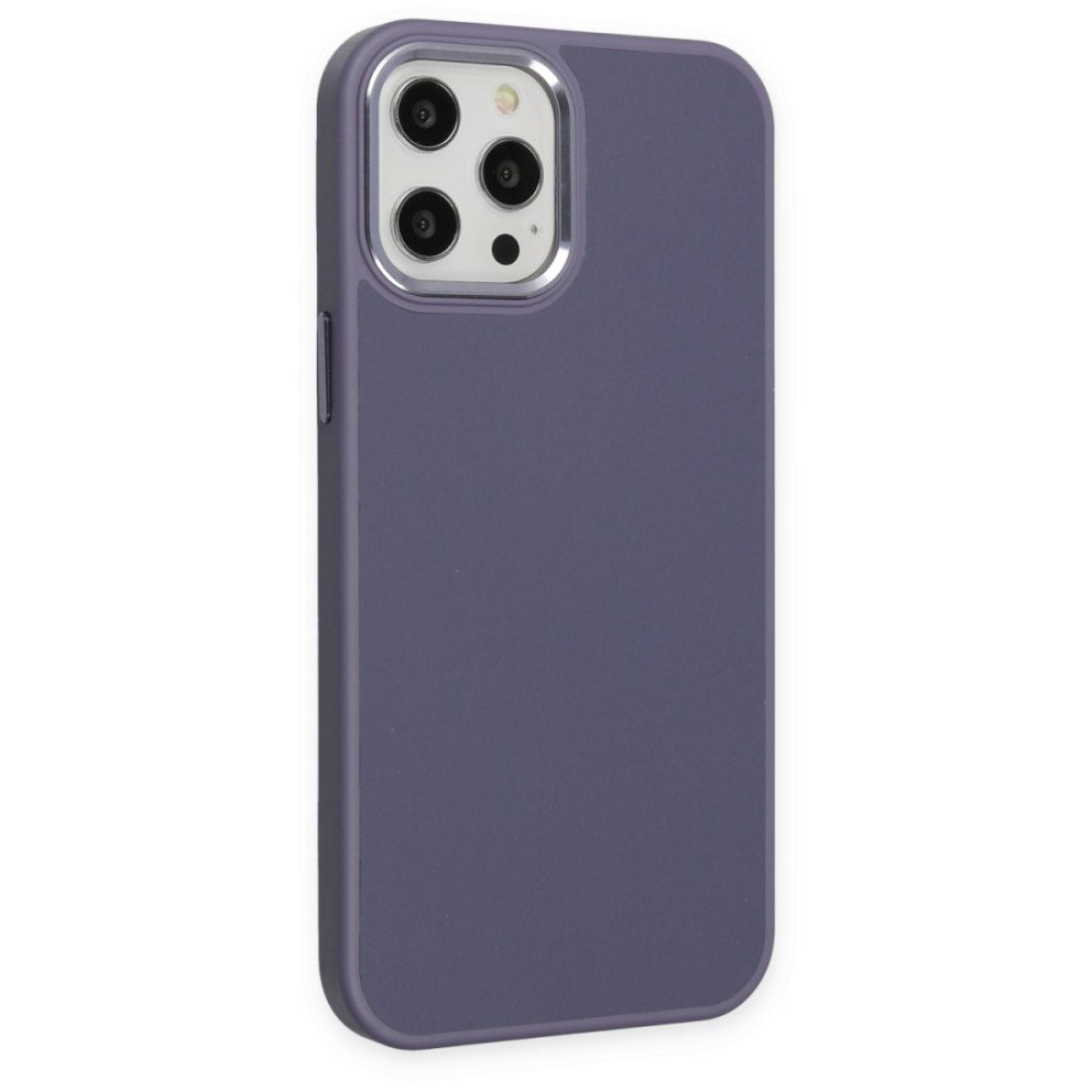  iPhone 12 Pro Kılıf Asya Deri Silikon - Mor