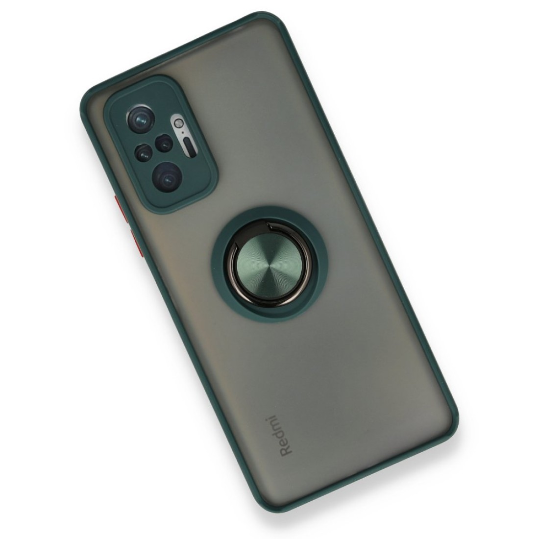  Xiaomi Redmi Note 10 Pro Kılıf Montreal Yüzüklü Silikon Kapak - Yeşil