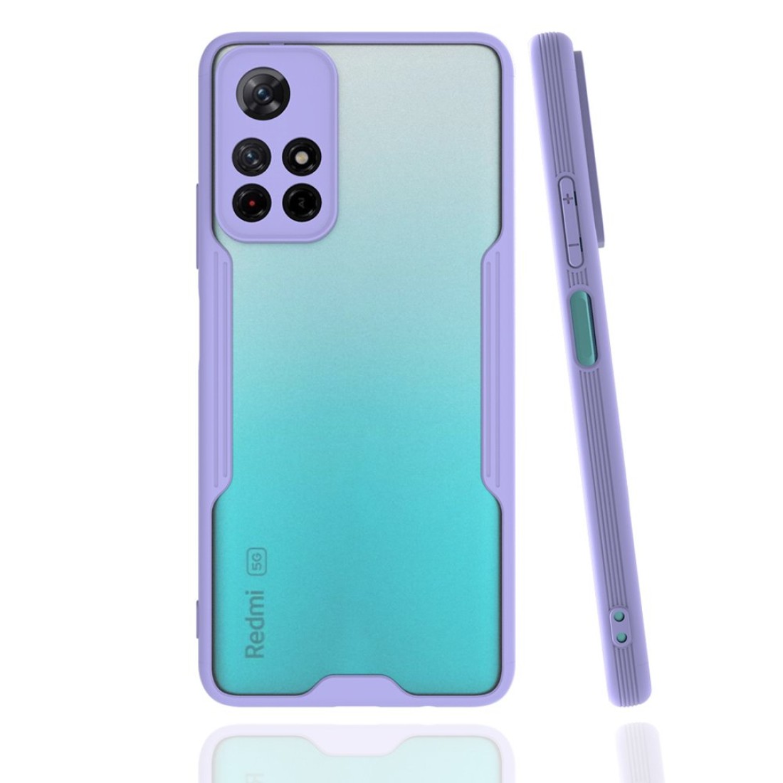  Xiaomi Redmi Note 11T Kılıf Platin Silikon - Lila