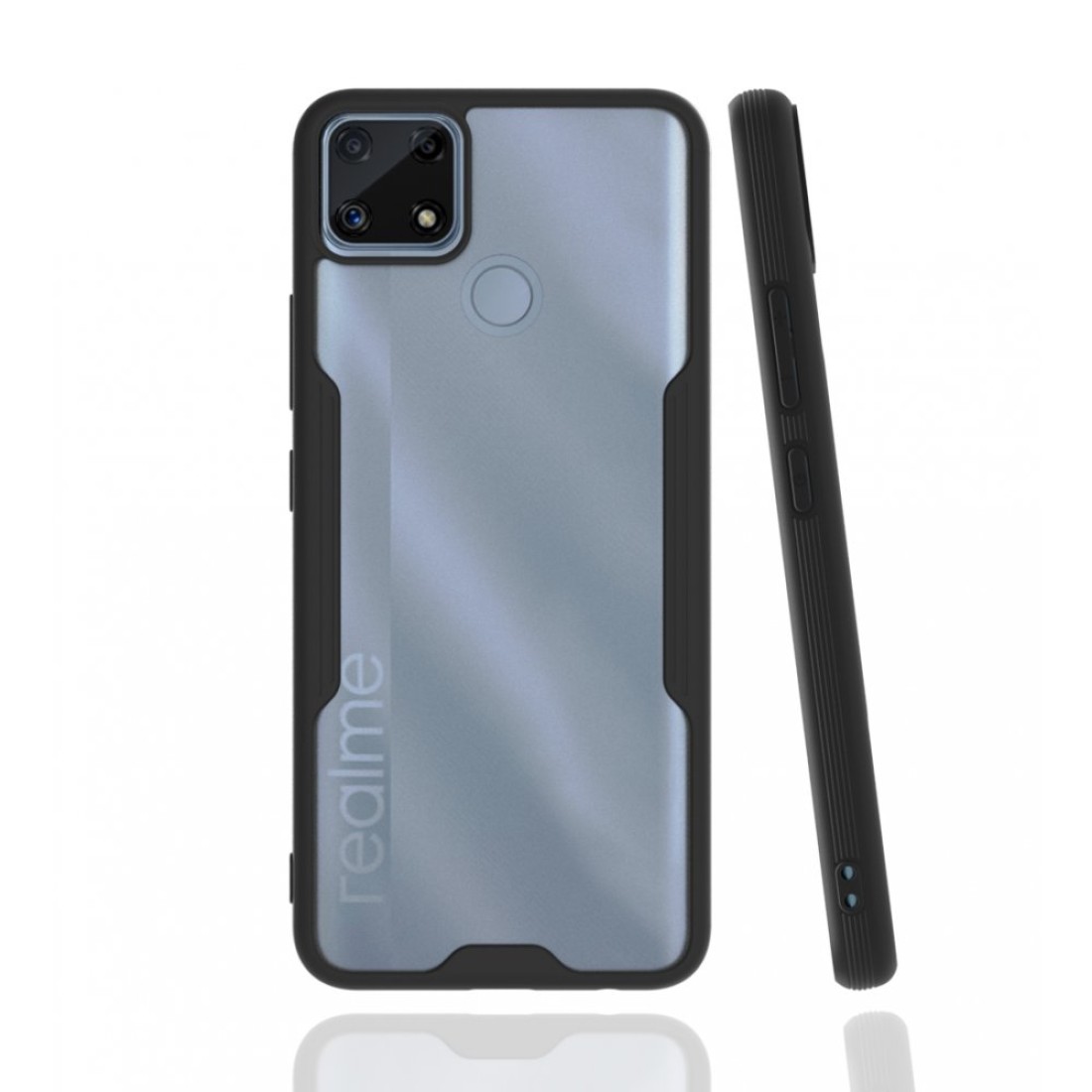  Realme C25 Kılıf Platin Silikon - Siyah