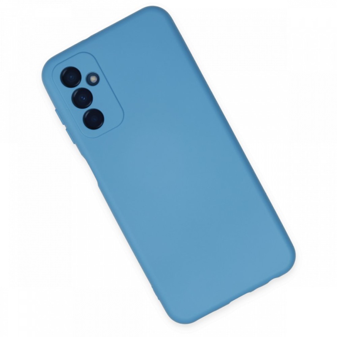  Samsung Galaxy M13 Kılıf Nano içi Kadife Silikon - Mavi